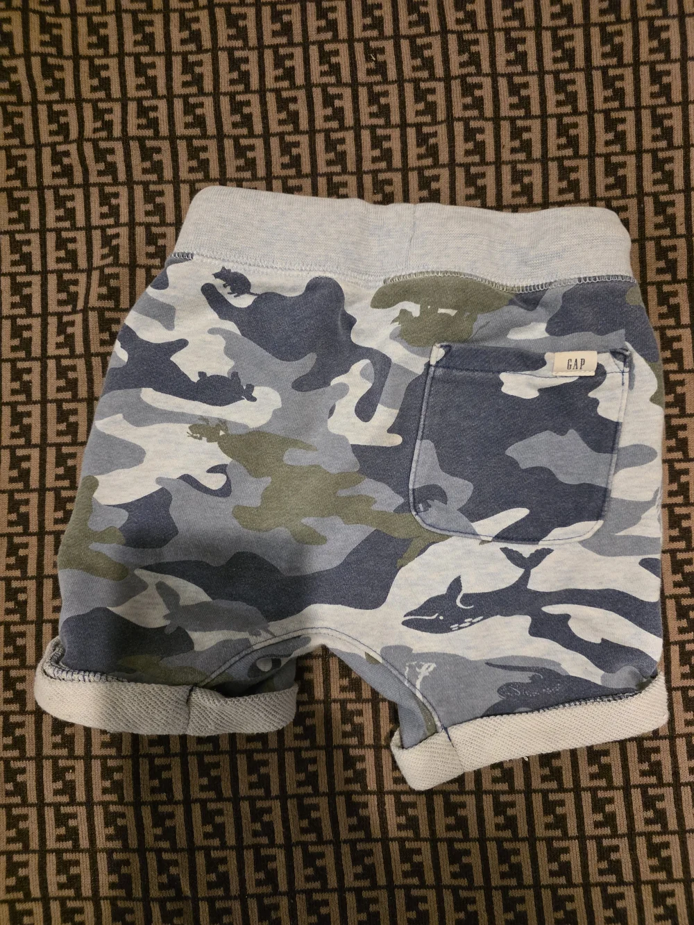 Kids Camouflage Cotton Shorts - Blue & Green 2t Animal The Gap
